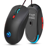 HXSJ-X200-3600DPI-Colorful-Luminous-Wired-Mouse,-Cable-Length:-1.5m(Black)