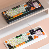 AK-100-Wired-USB-Rainbow-Backlit-Color-Block-Keycap-Keyboard(Black)