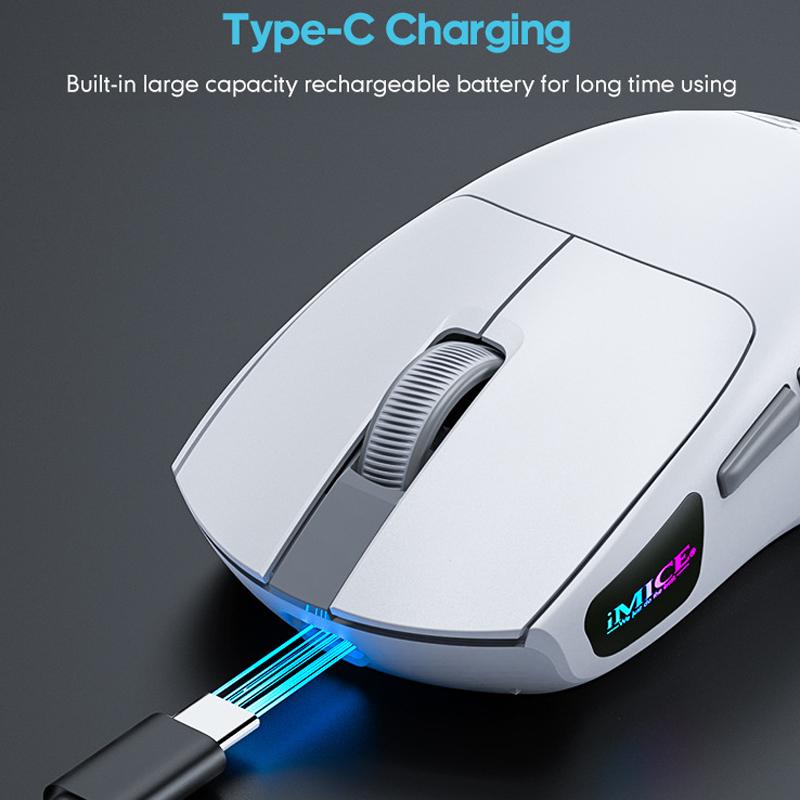G900-6-Keys-12800DPI-Gaming-Mouse-Rechargeable-Tri-Ode-Wireless-Mouse(Orange)
