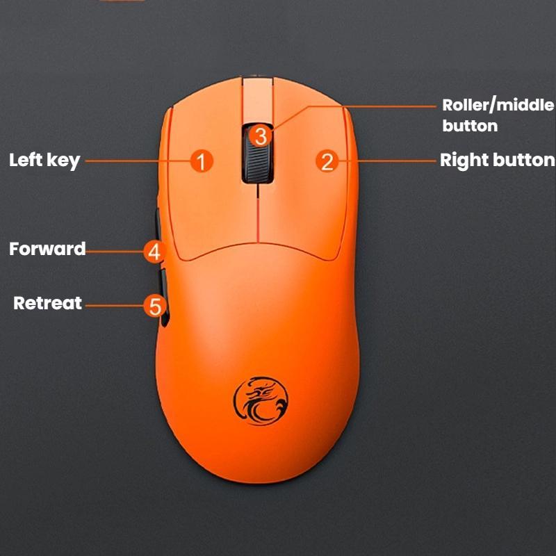G900-6-Keys-12800DPI-Gaming-Mouse-Rechargeable-Tri-Ode-Wireless-Mouse(White)