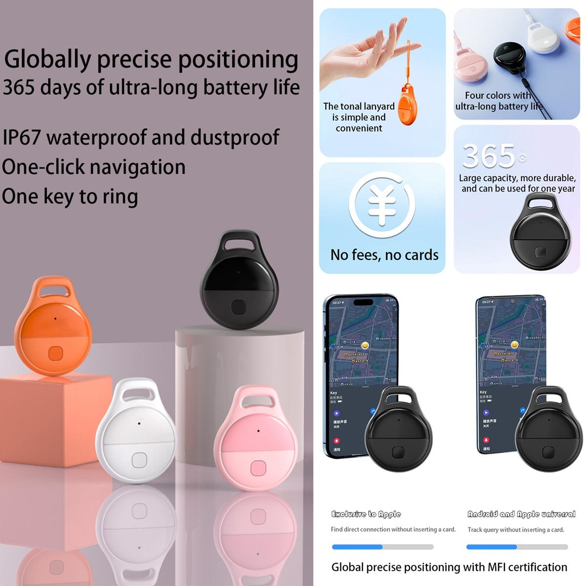 JHX05-iOS-&-Android-Mini-GPS-Global-Smart-Location-Tracker-Anti-lost-Device(Black)