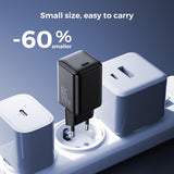 JOYROOM-TCG18-65W-GaN-USB-C-/-Type-C-Port-Mini-Charger,-Plug:EU-Plug(Black)