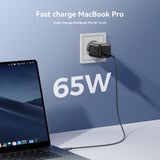 JOYROOM-TCG18-65W-GaN-USB-C-/-Type-C-Port-Mini-Charger,-Plug:EU-Plug(Black)