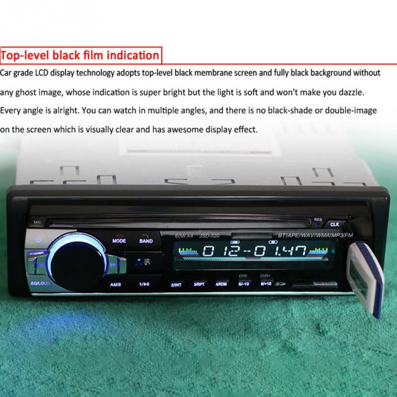 JSD-520-Car-Stereo-Radio-MP3-Audio-Player-Support-Bluetooth-Hand-free-Calling-/-FM-/-USB-/-SD,-Ordinary-Version