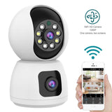 K12-1080P-HD-Dual-Lens-Dual-Picture-Wireless-WiFi-Camera(White)