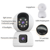 K12-1080P-HD-Dual-Lens-Dual-Picture-Wireless-WiFi-Camera(White)