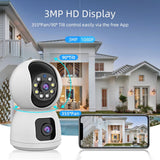 K12-1080P-HD-Dual-Lens-Dual-Picture-Wireless-WiFi-Camera(White)