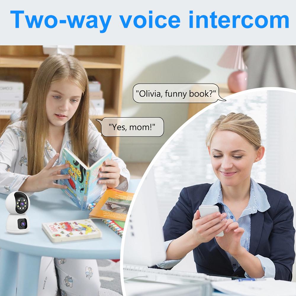 K12-1080P-HD-Dual-Lens-Dual-Picture-Wireless-WiFi-Camera(White)