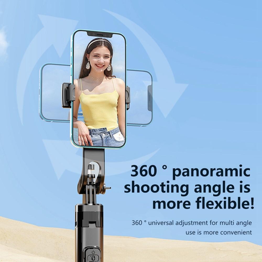 K27-Smartphone-Extendable-Live-Streaming-4-Leg-Stand-Bluetooth-Selfie-Stick(Black)
