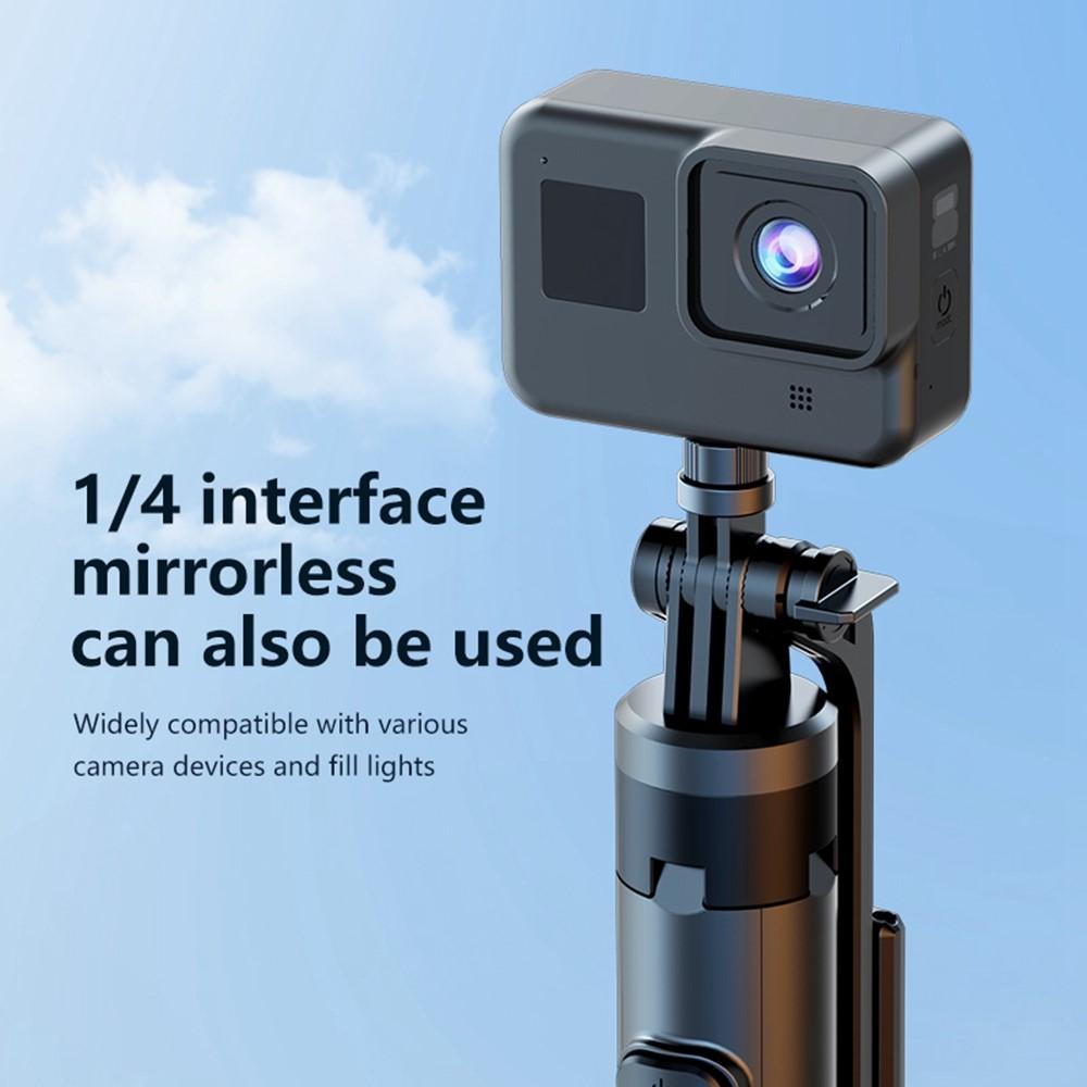 K27-Smartphone-Extendable-Live-Streaming-4-Leg-Stand-Bluetooth-Selfie-Stick(Black)