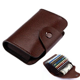 KB39-Simple-Fashion-Genuine-leather-Organ-Card-Bag-Candy-Color-Card-Package(Coffee)
