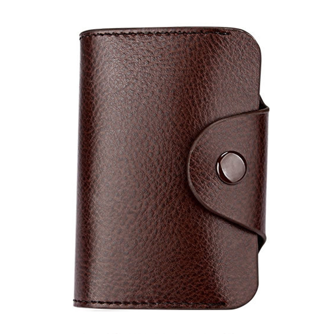 KB39-Simple-Fashion-Genuine-leather-Organ-Card-Bag-Candy-Color-Card-Package(Coffee)
