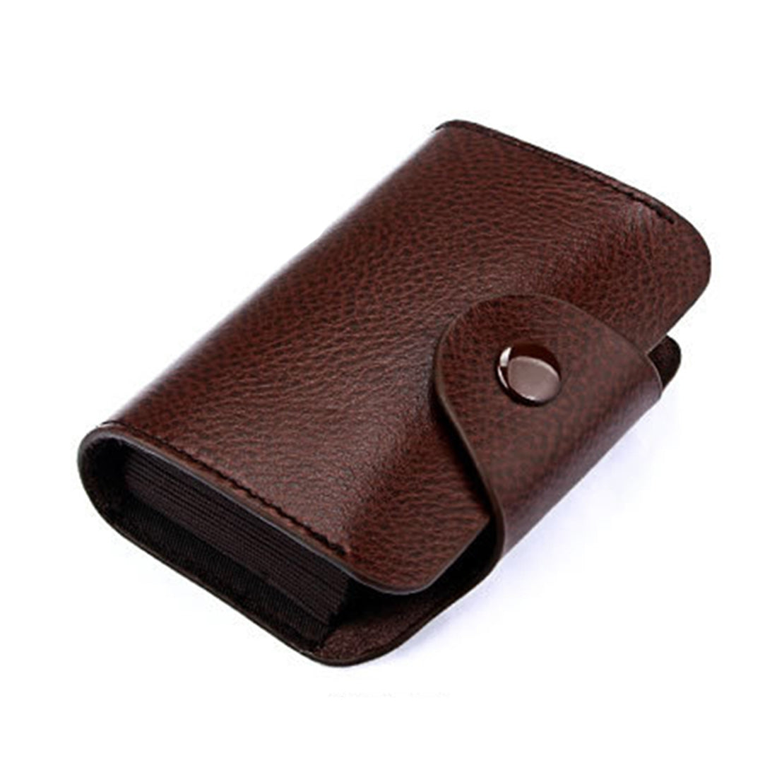 KB39-Simple-Fashion-Genuine-leather-Organ-Card-Bag-Candy-Color-Card-Package(Coffee)