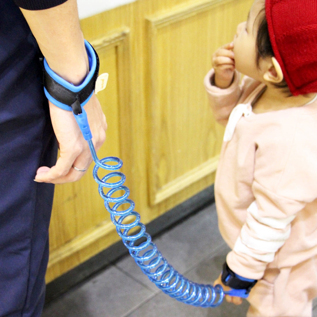 Kids-Safety-Harness-Child-Leash-Anti-Lost-Wrist-Link-Traction-Rope-Anti-Lost-Bracelet,-Length:-2.5m(Blue)