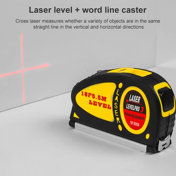 Laser-Level-with-Tape-Measure-Pro-(550cm),-LV-05(Yellow)