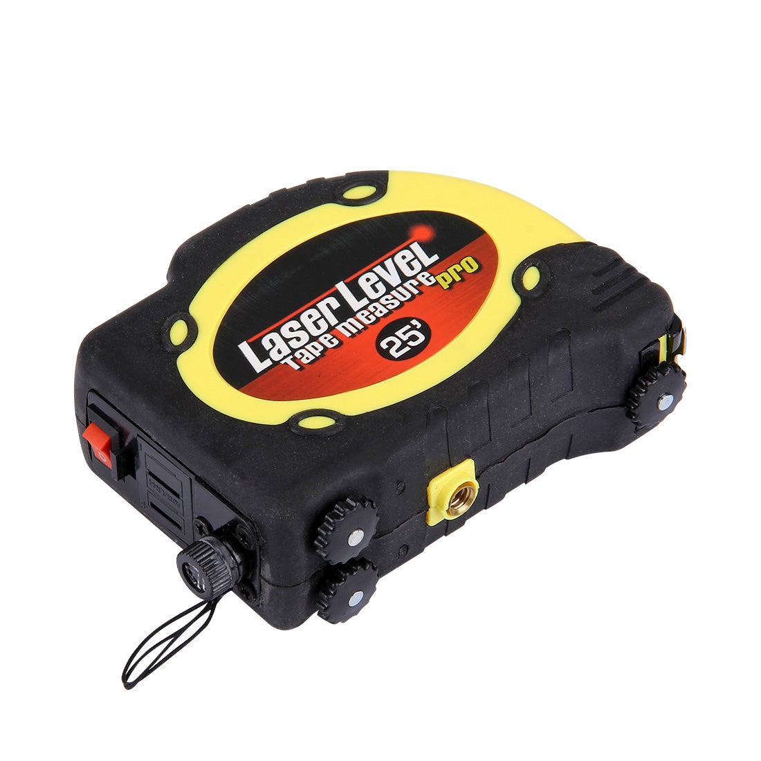 Laser-Level-with-Tape-Measure-Pro-(25-feet)-&-Belt-Clip-/-Can-be-Attached-to-Tripod(Yellow)