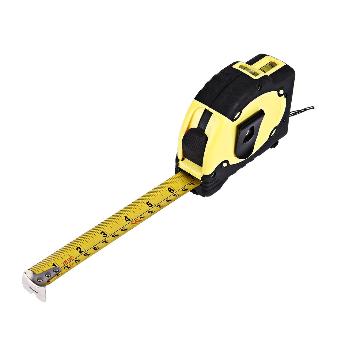 Laser-Level-with-Tape-Measure-Pro-(25-feet)-&-Belt-Clip-/-Can-be-Attached-to-Tripod(Yellow)
