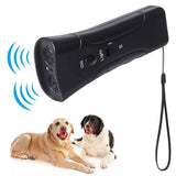 LED-Flashlight-Ultrasonic-Dog-Repeller-Portable-Dog-Trainer,-Colour:-Double-black(Colorful-Package)