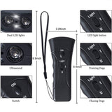 LED-Flashlight-Ultrasonic-Dog-Repeller-Portable-Dog-Trainer,-Colour:-Double-black(Colorful-Package)