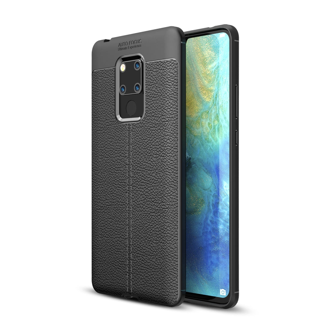 Litchi-Texture-TPU-Shockproof-Case-for-Huawei-Mate-20-X-(Black)