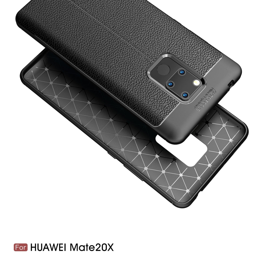 Litchi-Texture-TPU-Shockproof-Case-for-Huawei-Mate-20-X-(Black)