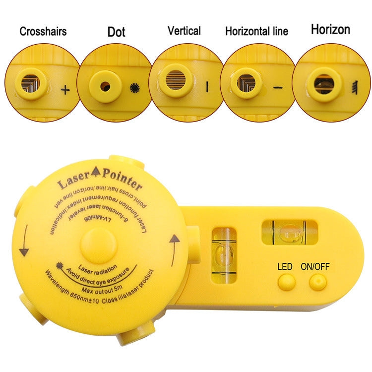 LV-06-8-Function-Laser-Level-Leveler-with-Tripod(Yellow)
