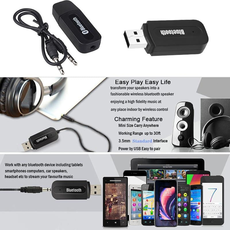 M1-Bluetooth-Audio-Transmitter-Receiver-Adapter-Portable-Audio-Player(Black)