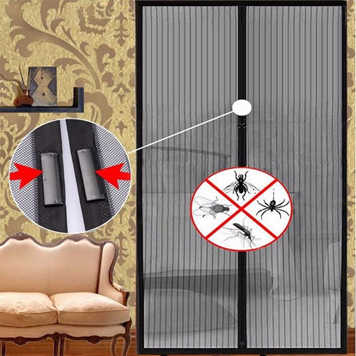 Magnetic-Door-Curtain-Mosquito-proof-Screen-Door-Curtain,-Size:190x100cm(Coffee)