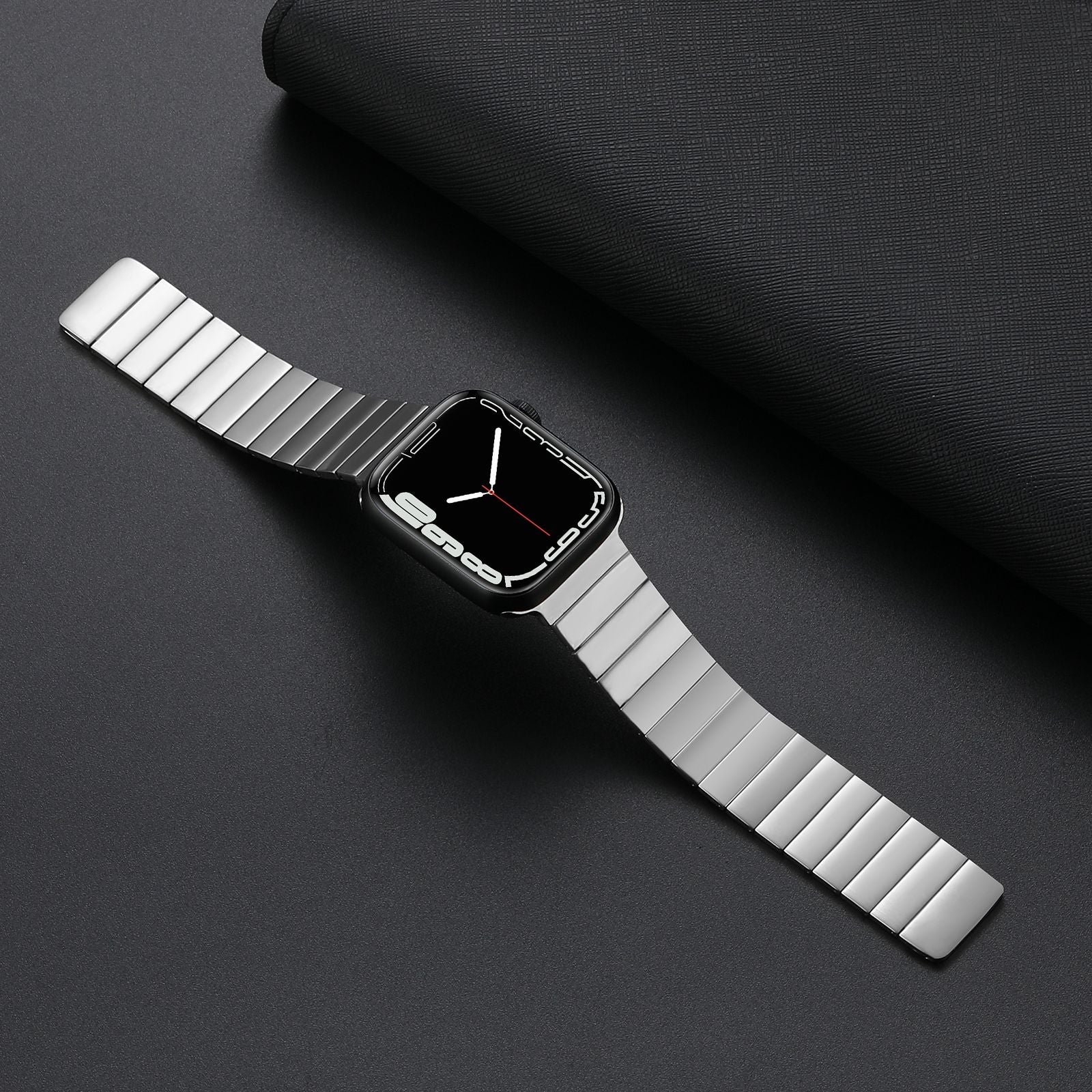 Magnetic-Steel-Watch-Band-For-Apple-Watch-Ultra-49mm&Watch-Ultra-2-49mm-/-Series-9&8&7-45mm-/-SE-3&SE-2&6&SE&5&4-44mm-/-3&2&1-42mm(Silver)