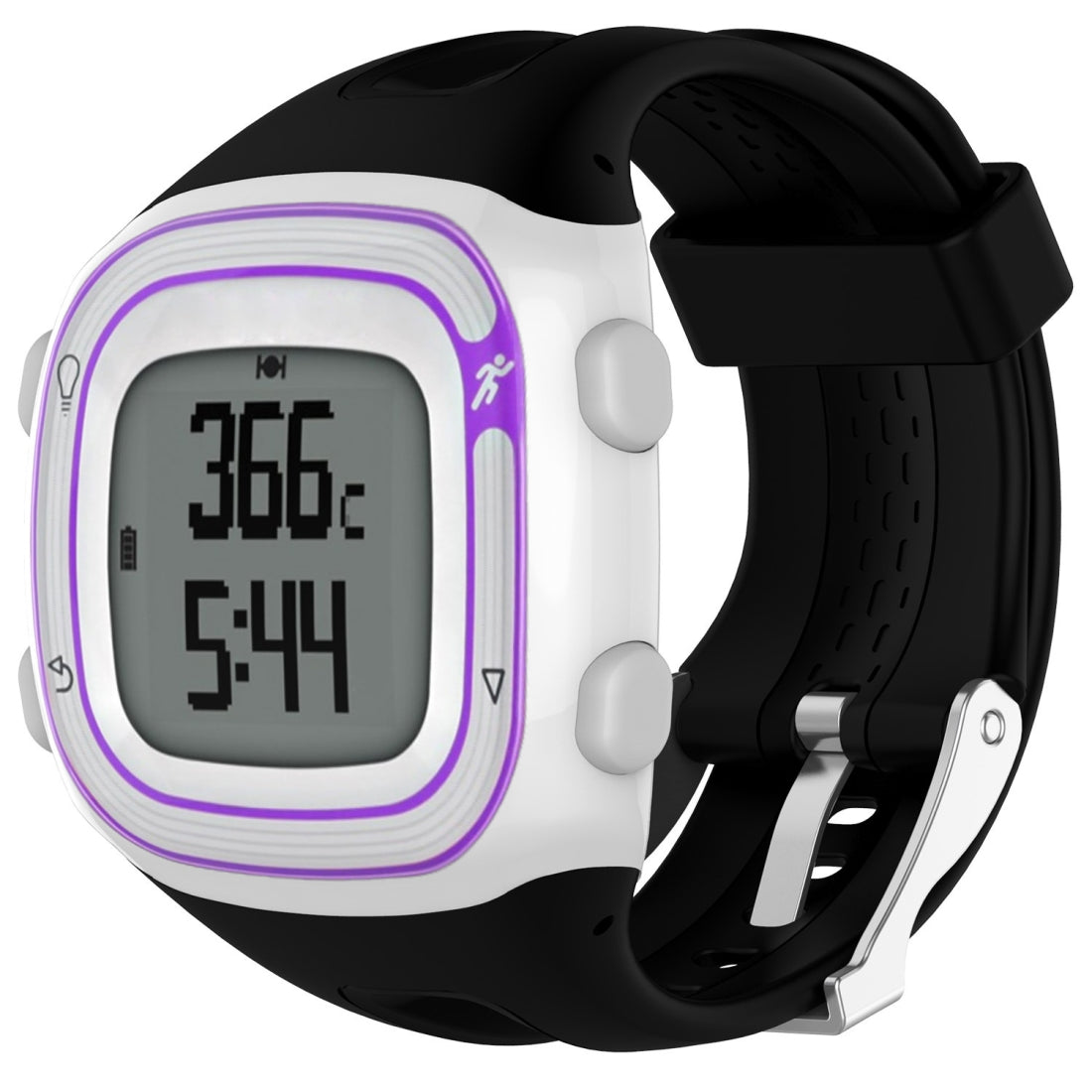 Male-Style-Silicone-Sport-Watch-Band-for-Garmin-Forerunner-10-/-15(Black)
