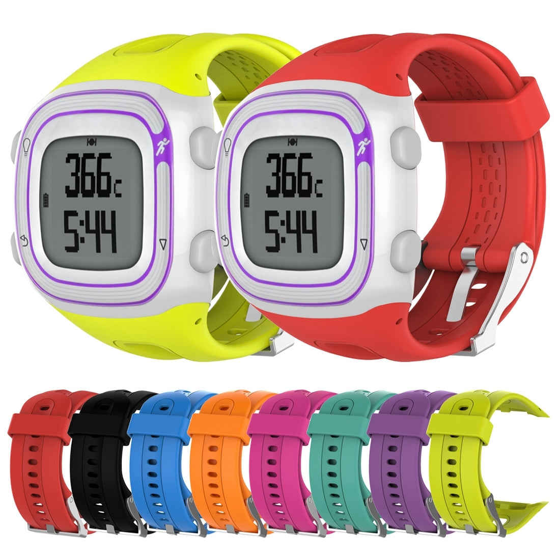 Male-Style-Silicone-Sport-Watch-Band-for-Garmin-Forerunner-10-/-15(Black)