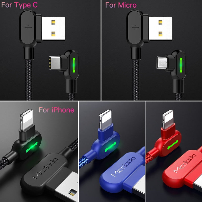 MCDODO-2A-USB-to-8-Pin-Fast-Charging-Data-Cable,-Length:1.8m(Black)