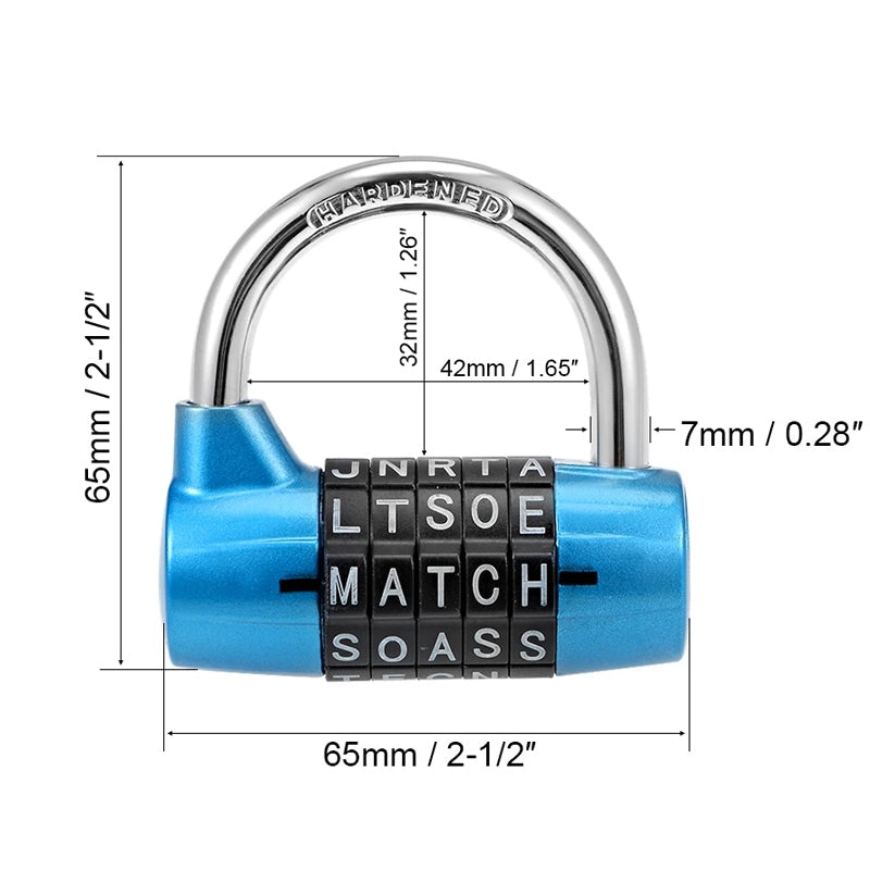 Medium-5-Digit-Alphabet-Wheel-Combination-Lock-Closet-Door-Padlock(Silver)