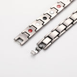 Men-Detachable-Titanium-Steel-Magnetic-Therapy-Bracelet-Jewelry(Silver)