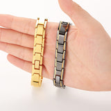 Men-Detachable-Titanium-Steel-Magnetic-Therapy-Bracelet-Jewelry(Silver)