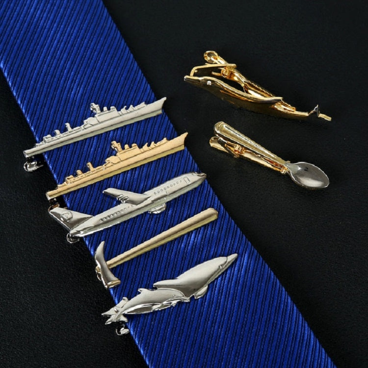 Men-Signature-Metal-Tie-Clip-Clothing-Accessories(Silver-Warship)