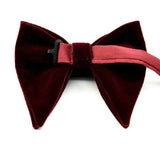 Men-Velvet-Double-layer-Big-Bow-knot-Bow-Tie-Clothing-Accessories(Navy)