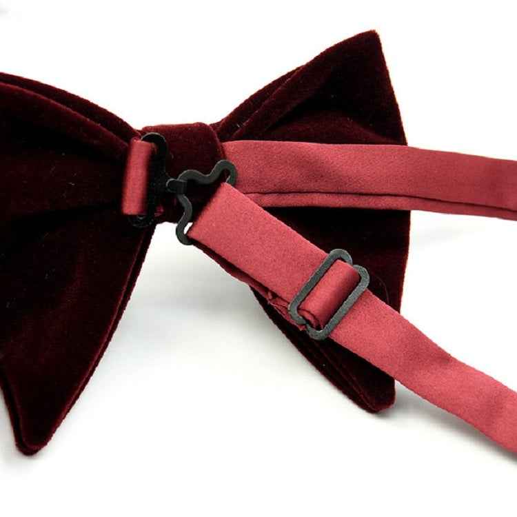 Men-Velvet-Double-layer-Big-Bow-knot-Bow-Tie-Clothing-Accessories(Navy)