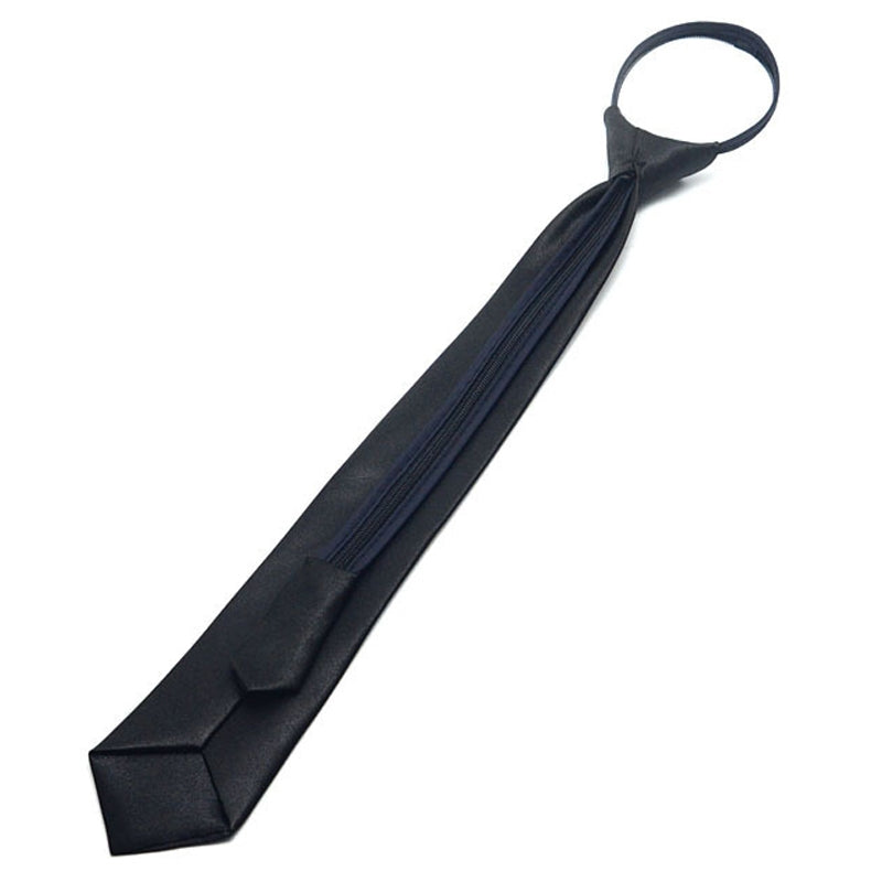 Mens-And-Ladies-Small-Zipper-Tie-Arrow-Shaped-Short-Narrow-Tie,-Style:-Mens