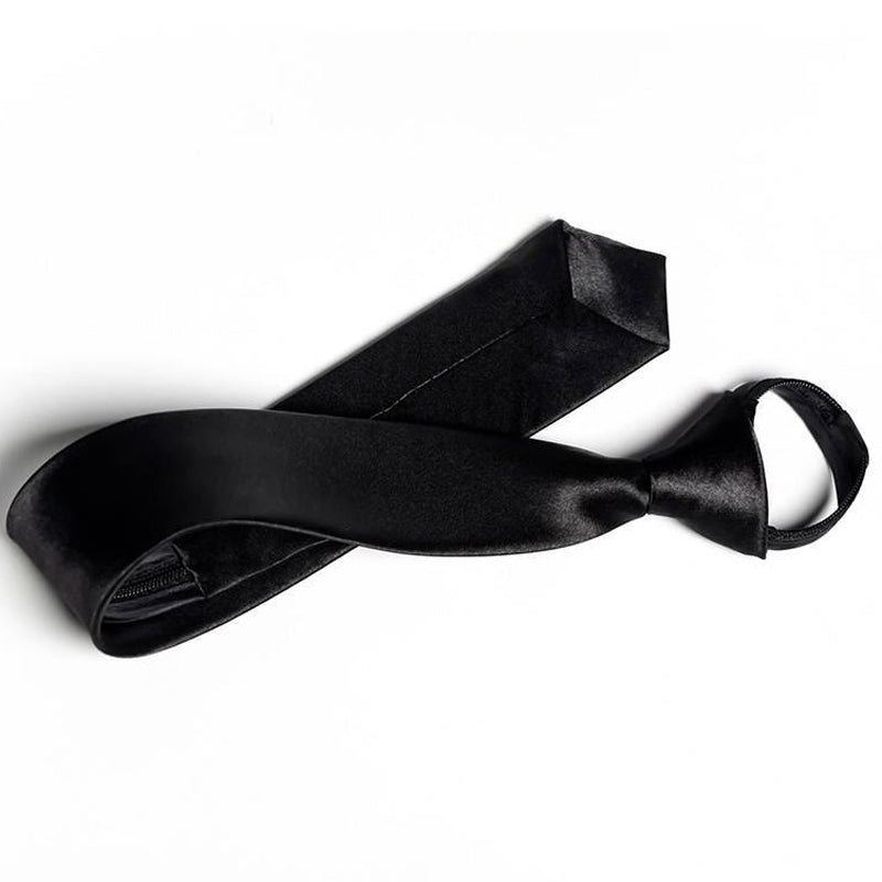Mens-And-Ladies-Small-Zipper-Tie-Arrow-Shaped-Short-Narrow-Tie,-Style:-Mens