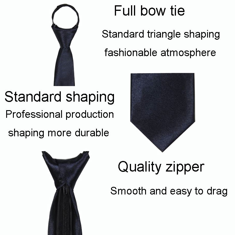 Mens-And-Ladies-Small-Zipper-Tie-Arrow-Shaped-Short-Narrow-Tie,-Style:-Mens
