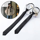 Mens-And-Ladies-Small-Zipper-Tie-Arrow-Shaped-Short-Narrow-Tie,-Style:-Mens