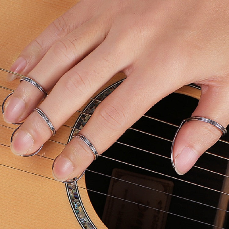 Metal-Spring-Ring-Pick-for-Guitar(Silver)
