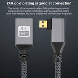 Micro-HDMI-Male-Elbow-to-HDMI-Female-4K-UHD-18Gbps-Connection-Cable,-Length:20cm(Grey)