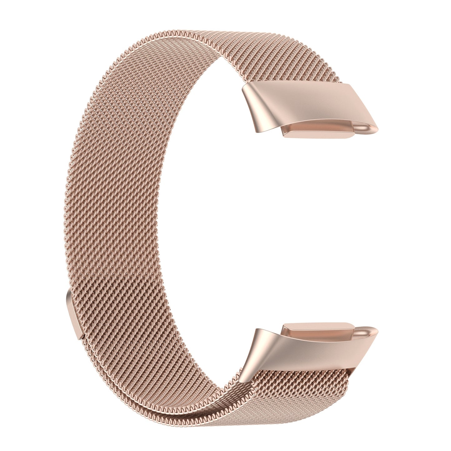 Milano-Magnetic-Metal-Watch-Band-for-Fitbit-Charge-5(Champagne-Gold)