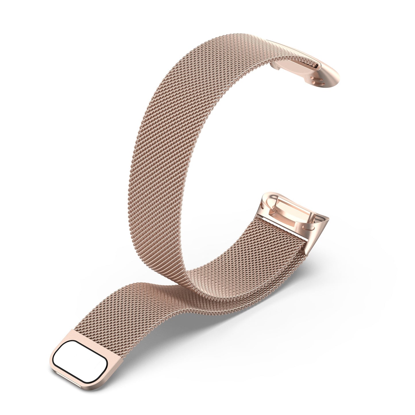 Milano-Magnetic-Metal-Watch-Band-for-Fitbit-Charge-5(Champagne-Gold)