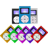 Mini-Lavalier-Metal-MP3-Music-Player-with-Screen,-Style:-with-Earphone+Cable(Black)
