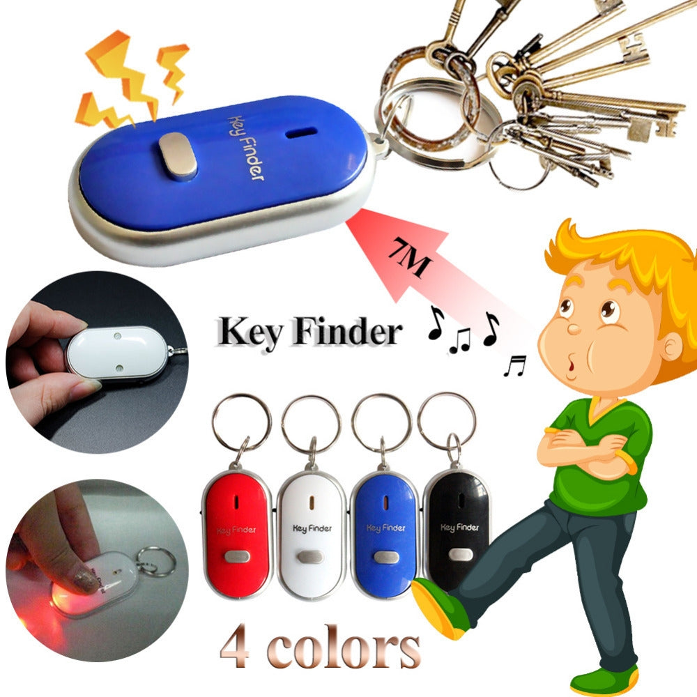 Whistle-Key-Finder-with-LED-and-Remote-Locator-Red