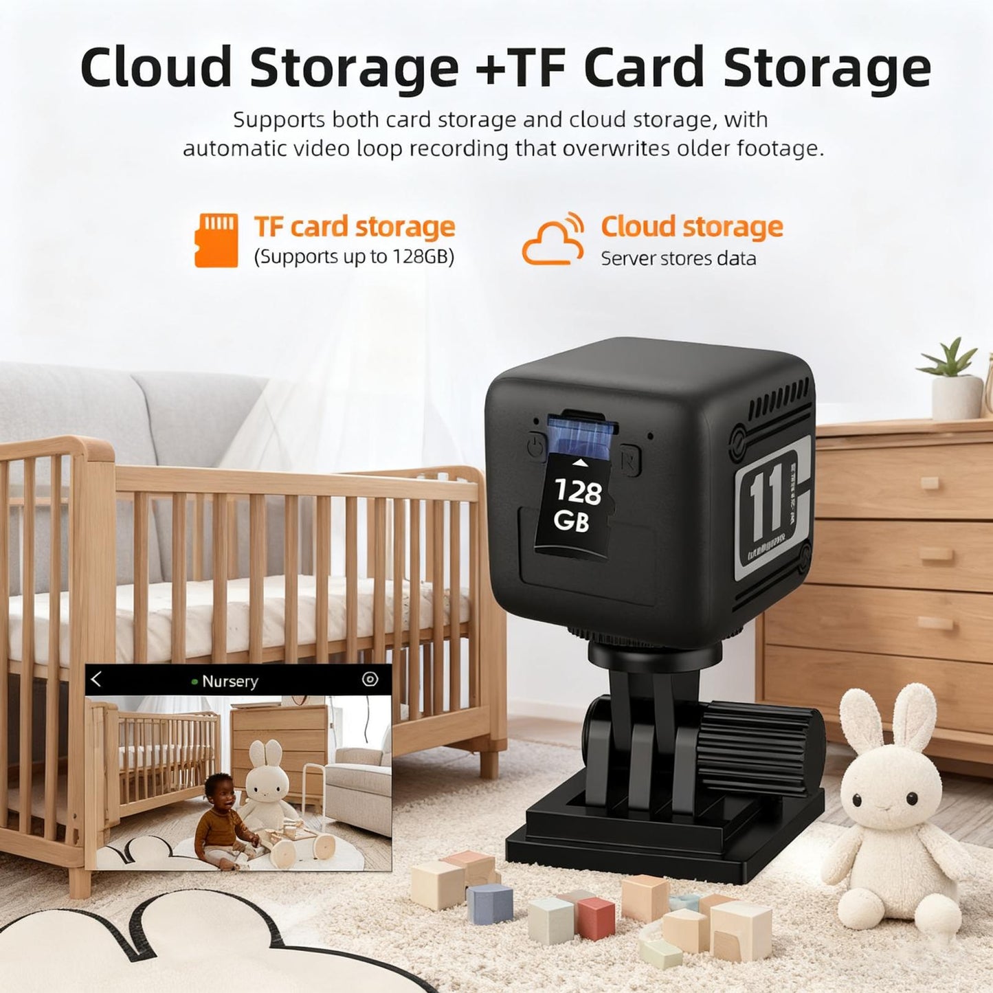 Mini-Wireless-Battery-Powered-Security-Camera,-Black