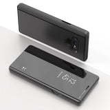 Mirror-Clear-View-Horizontal-Flip-PU-Leather-Case-for-Galaxy-Note-9-,-with-Holder(Black)
